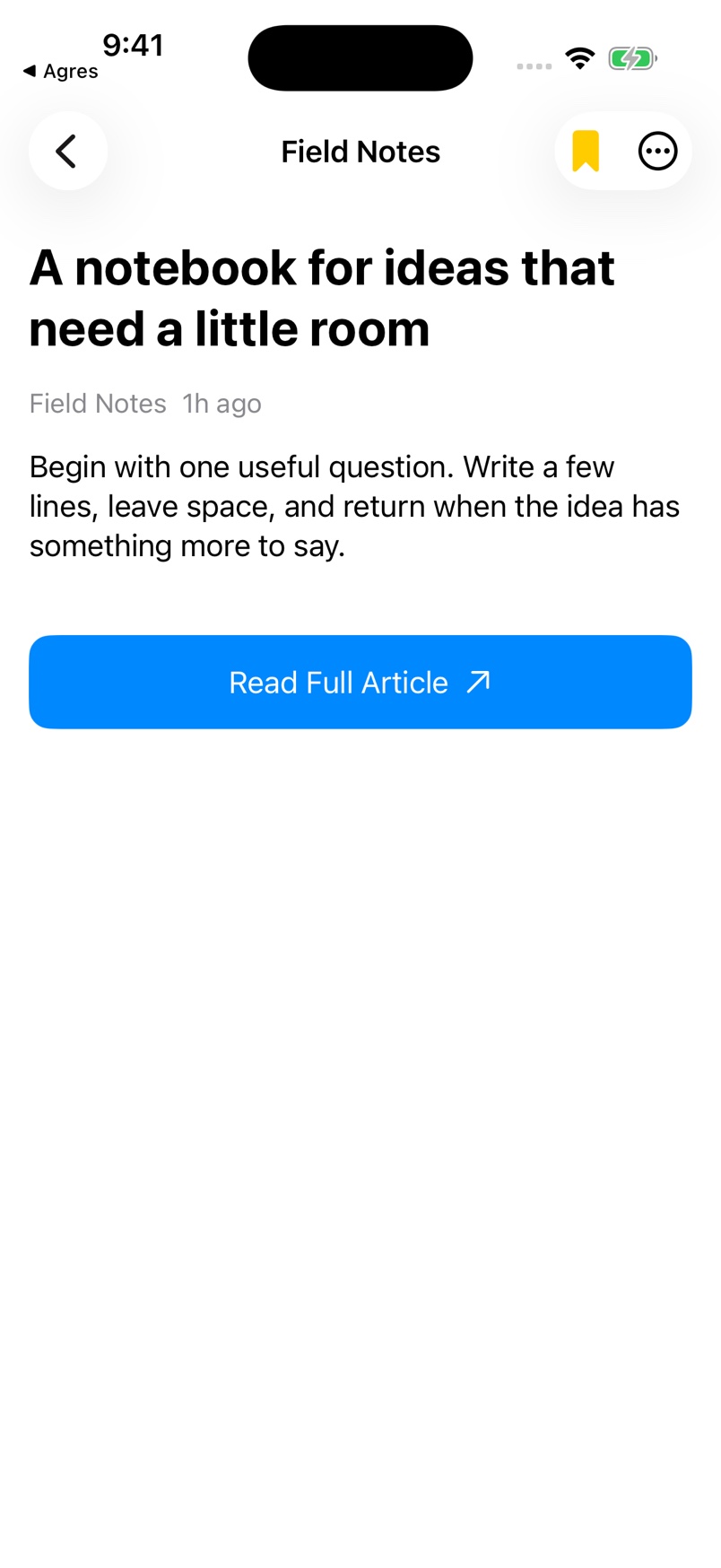 Read a saved article summary.